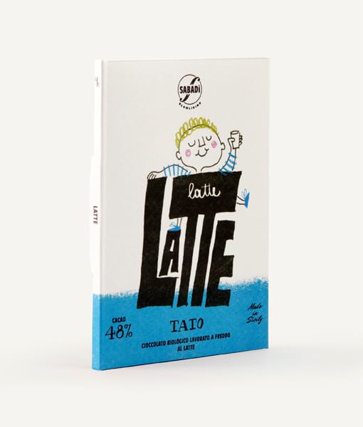 Chocolat au lait biologique préparé à froid - 48% de cacao - TATO