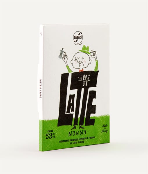 Chocolat au lait fondu à froid et café BIO 53% de cacao - Nonno