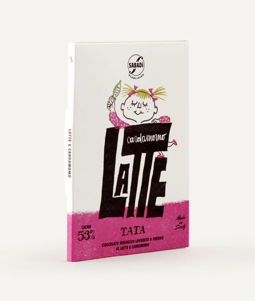 Chocolat au lait fondu à froid et cardamome BIO 53% cacao - TATA