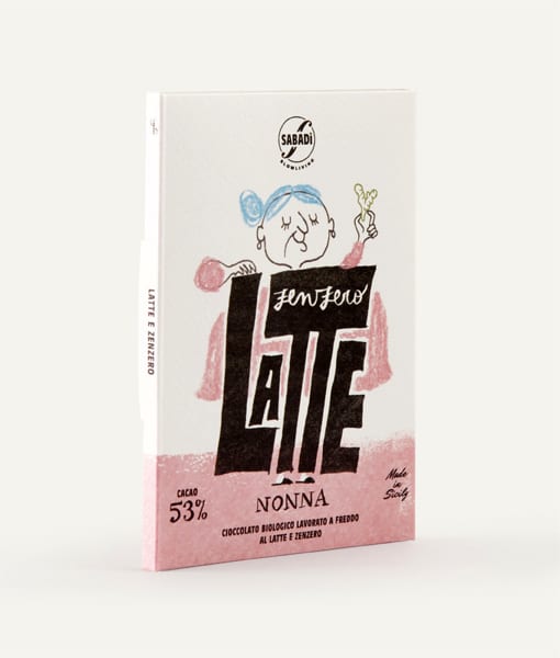 Chocolat au lait fondu à froid & gingembre BIO 53% de cacao NONNA