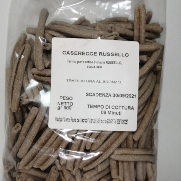 Caserecce Russello pates intégrale blé complet sicile Caserecce Russello pates intégrale blé complet sicile