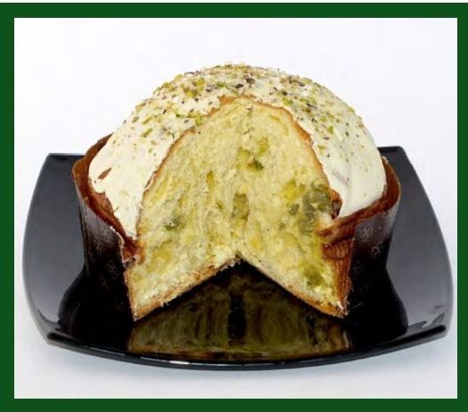 Panettone fourré à la crème de pistache