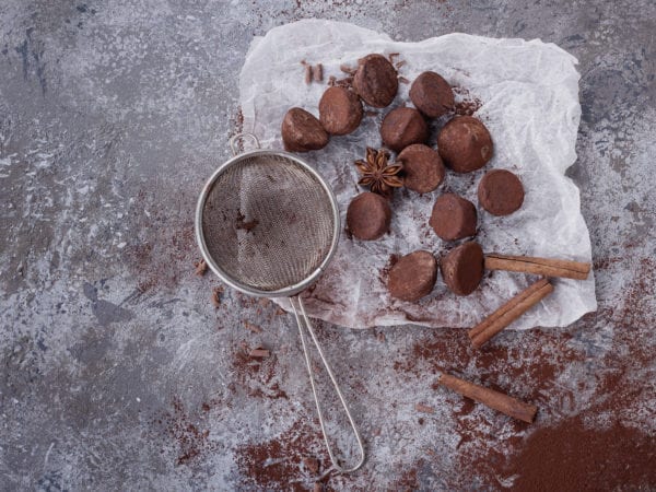 Home made chocolate truffles
